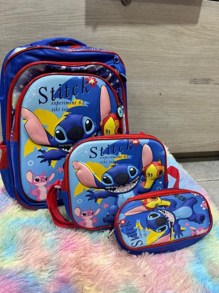 Trio De Mochila infantil de Stitch