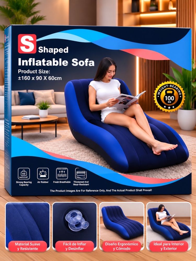 Sofá inflable en forma de S