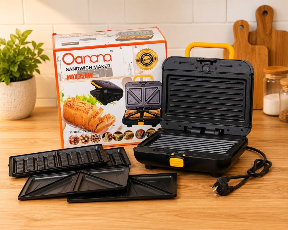 Sandwichera Oarana 3 en 1 750W