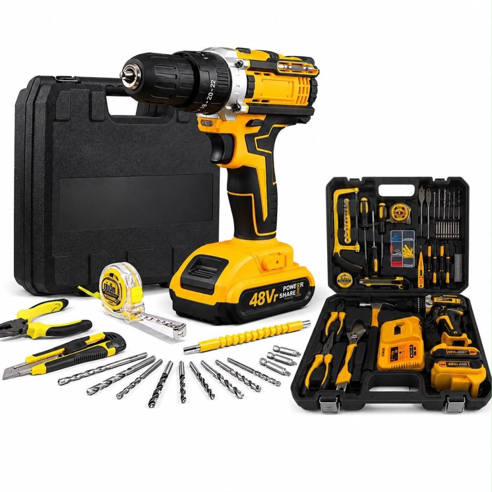 Taladro inalámbrico 48V con kit de herramientas