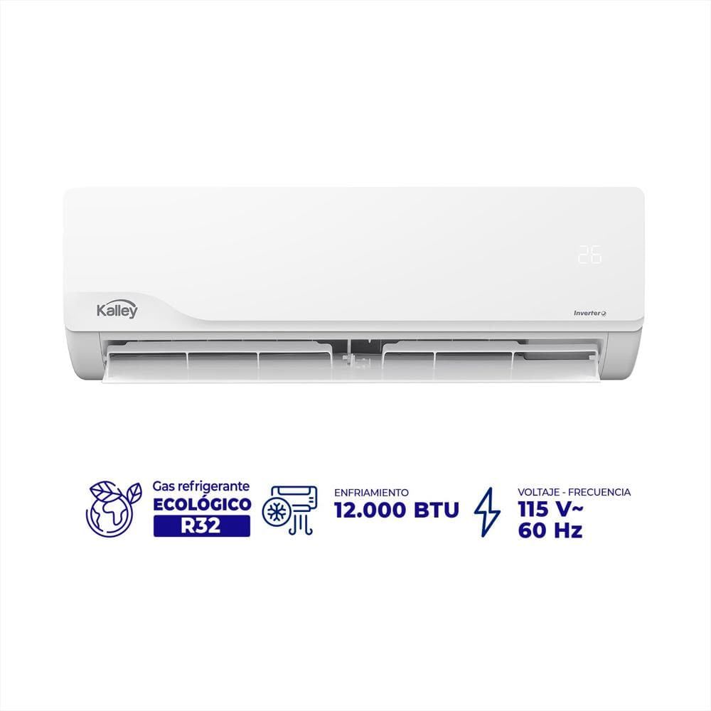 Aire acondicionado split inverter Kalley 12.000 BTU