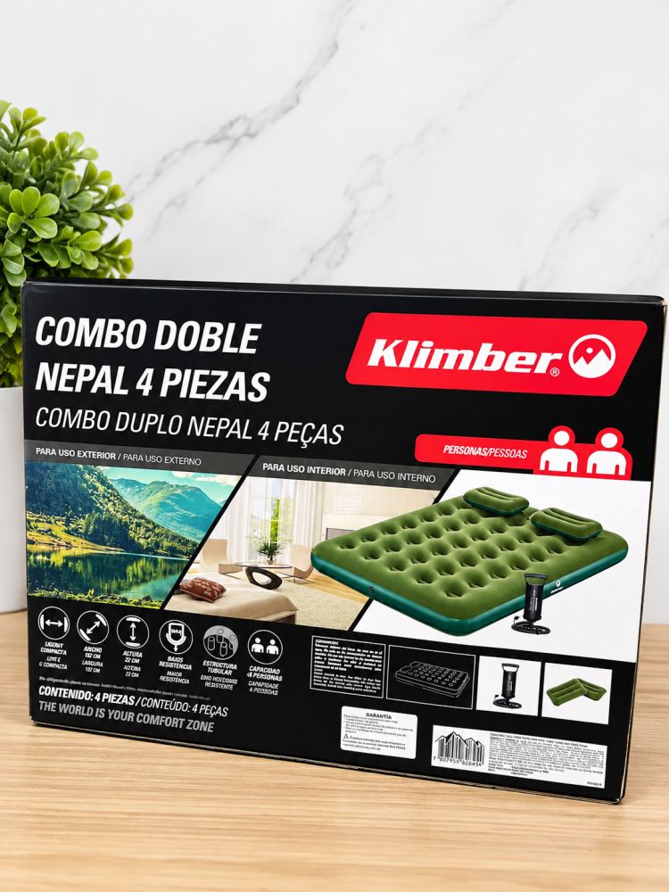 Colchon inflable doble  4 piezas Klimber