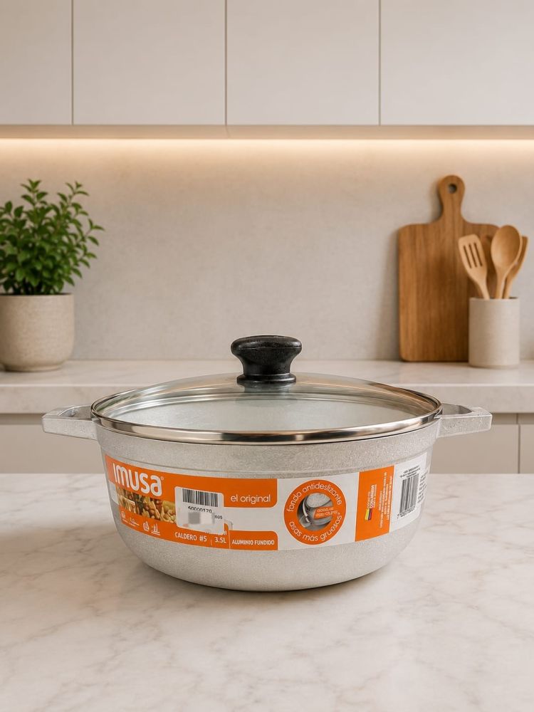 Caldero con tapa de vidrio 5# / 3.5L 24cm imusa