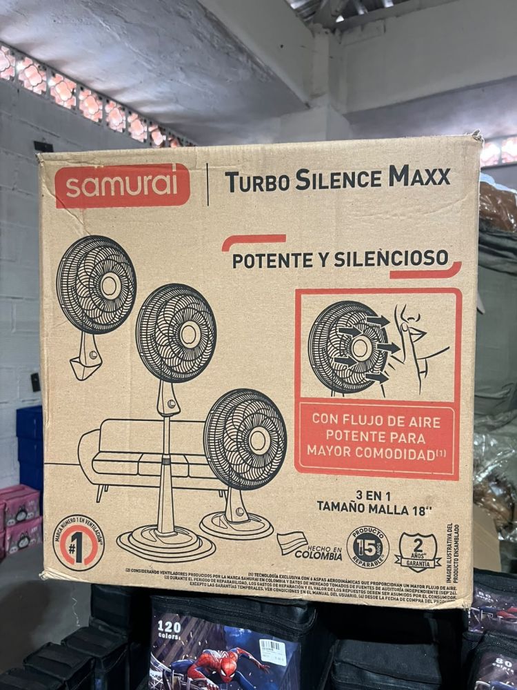 Ventilador Turbo Silence Maxx Samurai 3 en 1 
