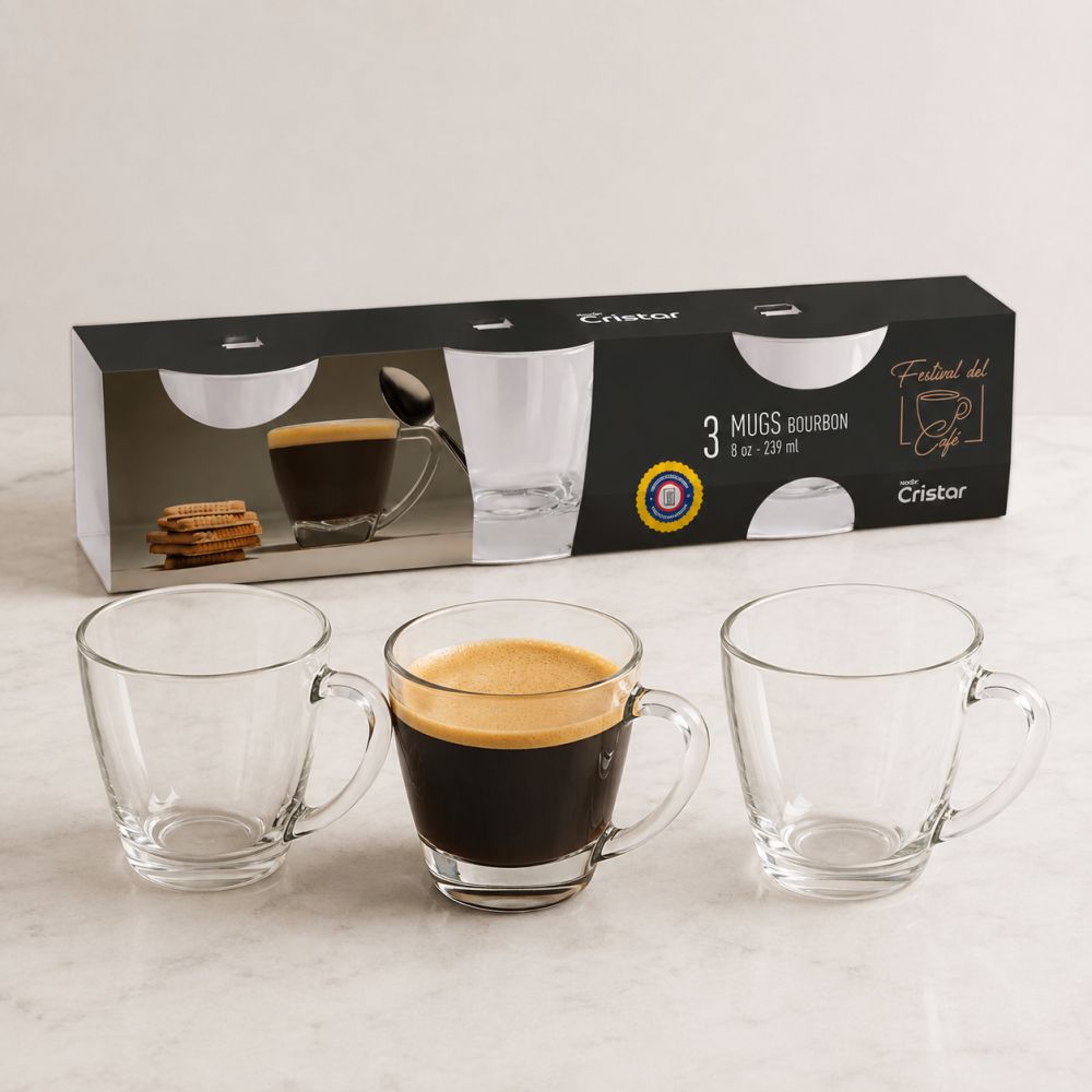 Mugs Bourbon Cristar 80z