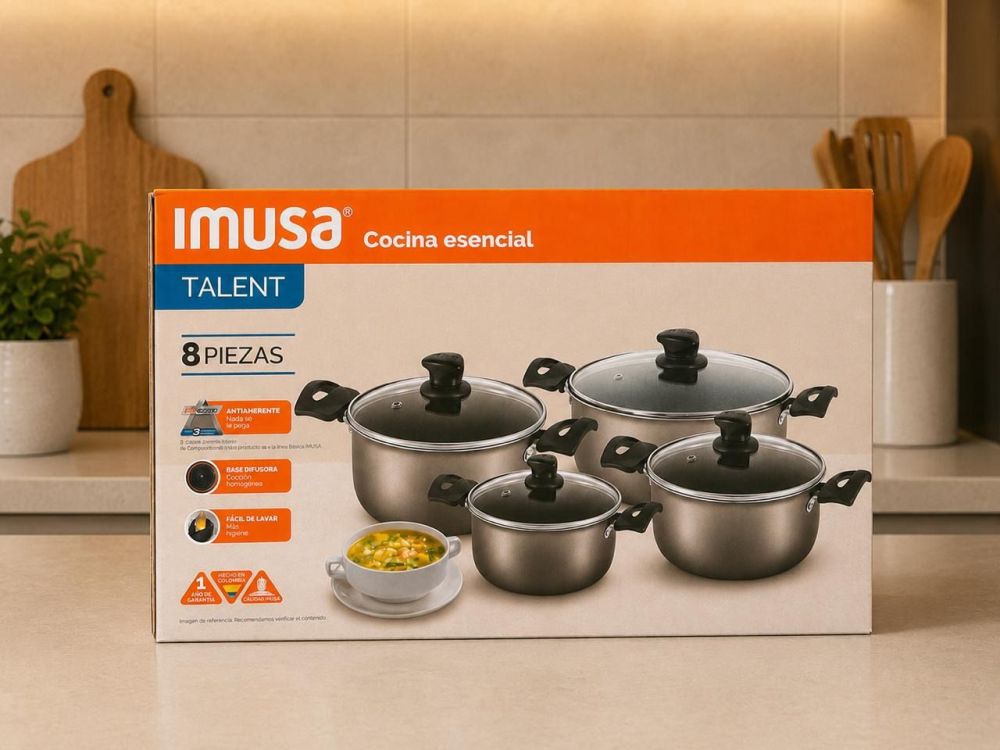 Batería de cocina Talent de 8 piezas IMUSA