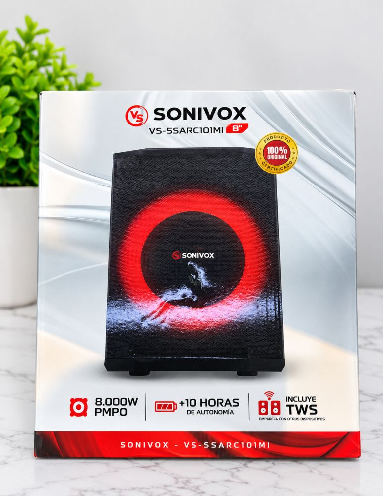 Parlante portátil Sonivox VS-5SARC101MI 8 pulgadas