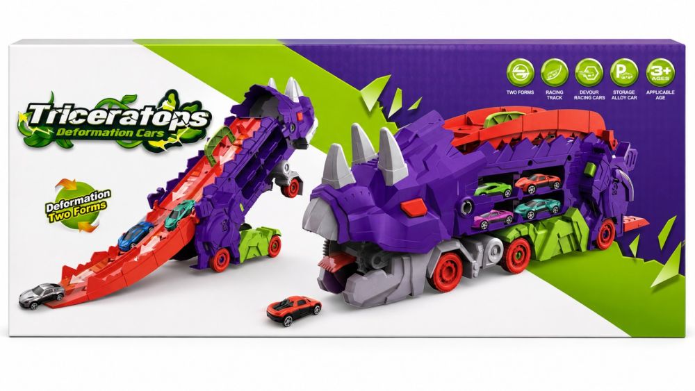  🦖🔥 ¡ CAMION TRICERATOPS TRANSFORMABLE MF-222! 🔥🦖