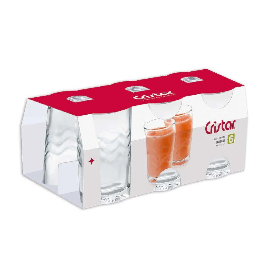 Vasos ondas para jugo Crisa