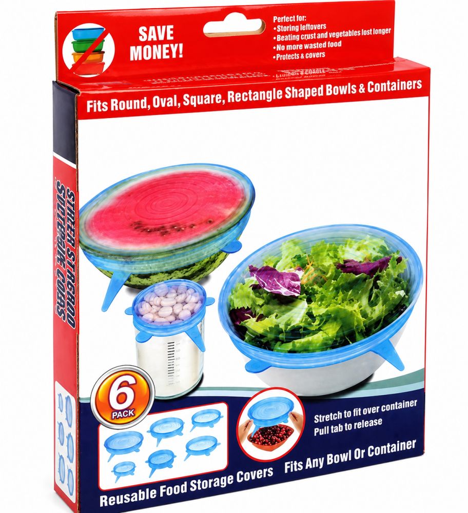 Cubiertas reutilizables para alimentos 6 piezas