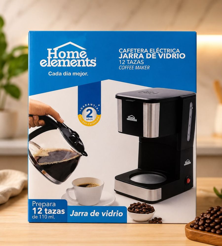 Cafetera eléctrica de 12 Tazas Home elements