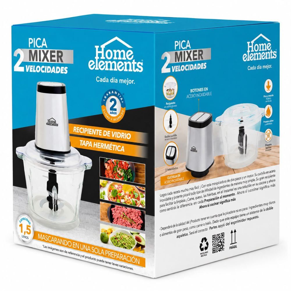 Picamixer de 2 velocidades 1.5L Home elements