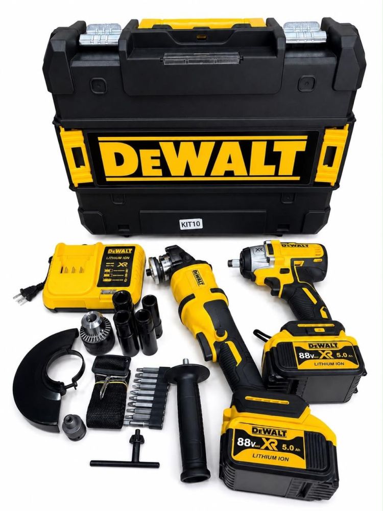Combo Dewalt de Taladro de Impacto + Pulidora